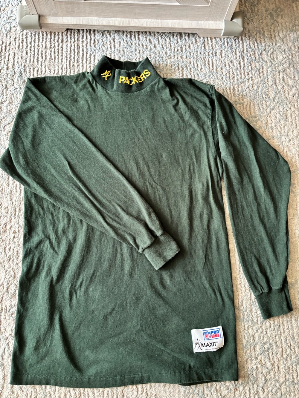 Vintage Green Bay Packers Maxit Pro Line Long-Sleeve Mock Neck Shirt